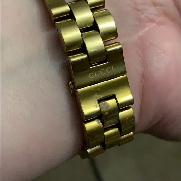 Gucci gold plated 2800L bicycle chain watch - Picture 3 of 14